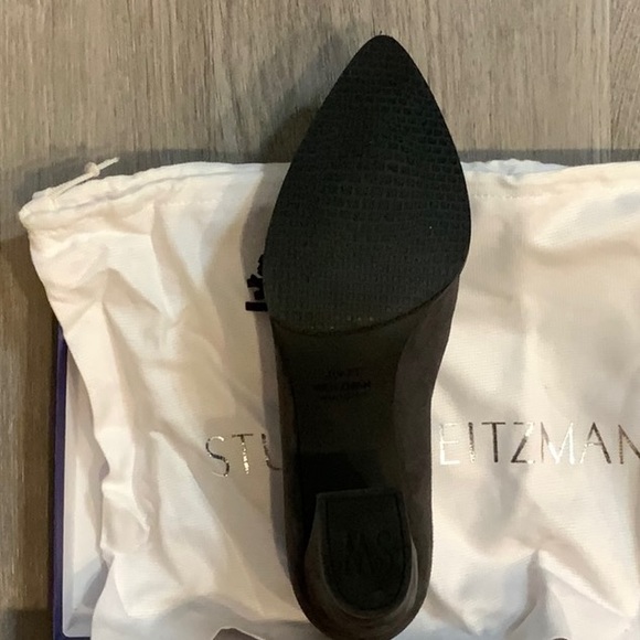 NWT Stuart Weitzman Size 7 “Broom” Slate Suede Shoes - BRAND NEW WITH BOX! - Picture 7 of 9
